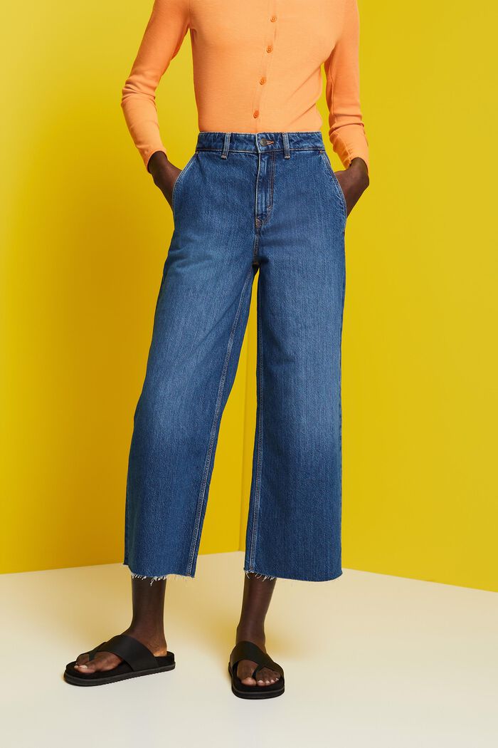 Doorzichtig Rondsel werknemer ESPRIT - High-rise culotte jeans at our online shop