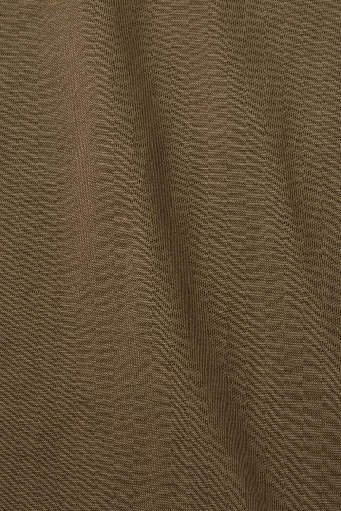 Loose T-shirt, 100% cotton, KHAKI GREEN, detail image number 5