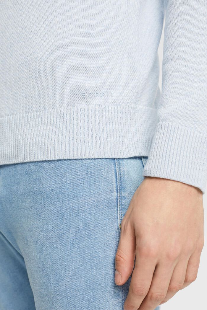 Sustainable cotton knit jumper, PASTEL BLUE, detail image number 1