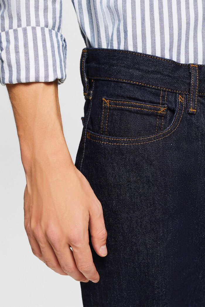 Mid-Rise Straight Jeans, BLUE RINSE, detail image number 4