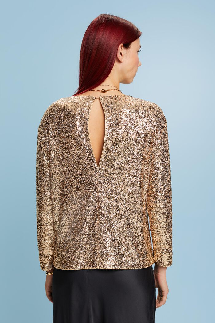 Sequin Sweater, GOLD, detail image number 5