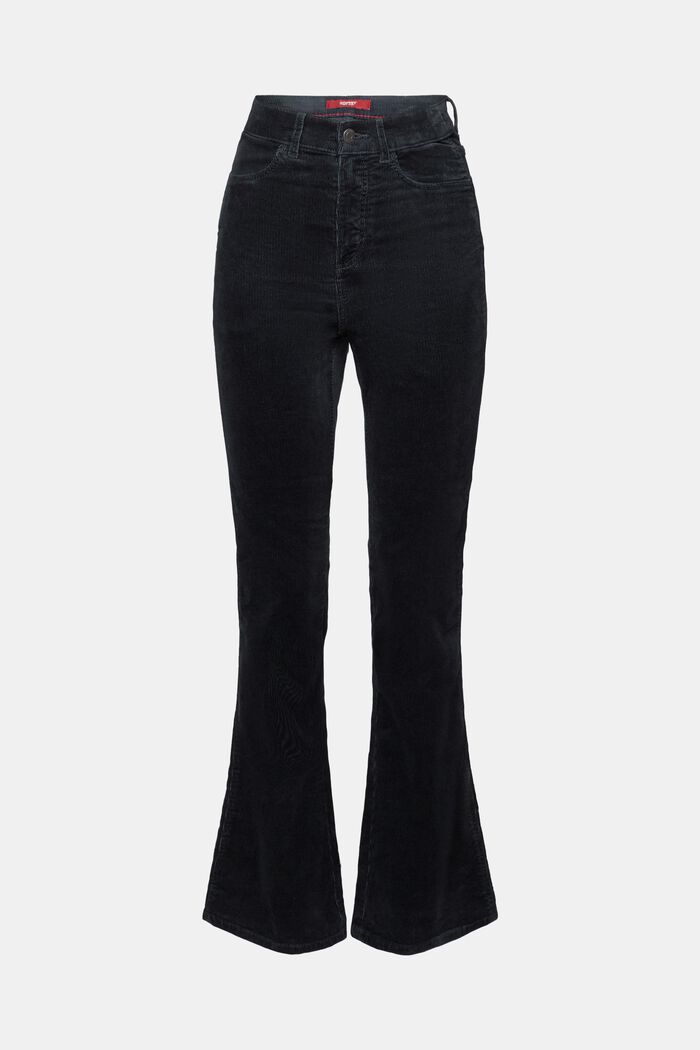 High-Rise Bootcut Fit Corduroy Trousers, NAVY, detail image number 6