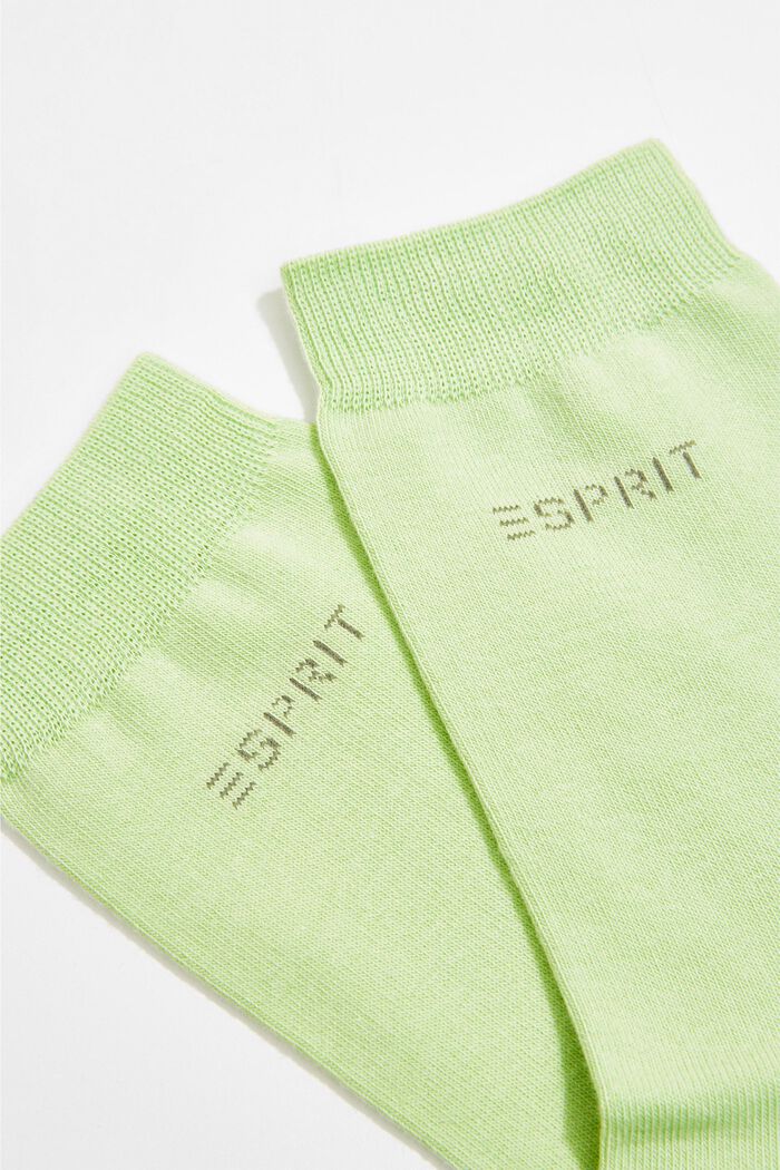 2-pack of socks with knitted logo, organic cotton, PEPPERMINT, detail image number 1