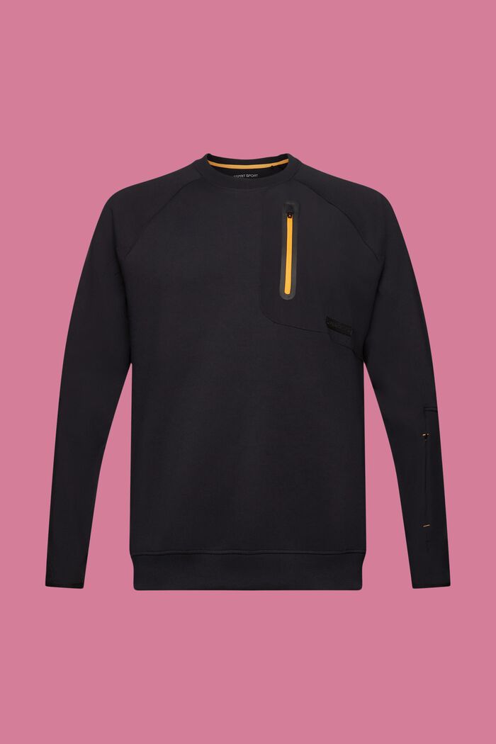 Sweatshirt with zip pockets, BLACK, detail image number 5