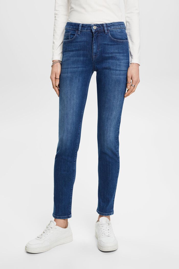 ESPRIT - Mid-rise slim fit stretch jeans at our online shop