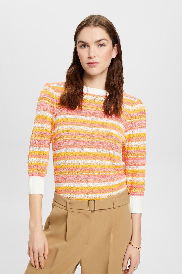 Mixed fabric jumper, ORANGE RED, detail image number 0