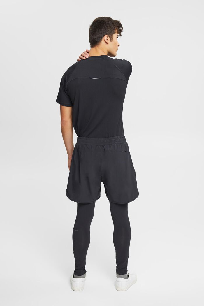 2-in-1 shorts with leggings, E-DRY, BLACK, detail image number 3
