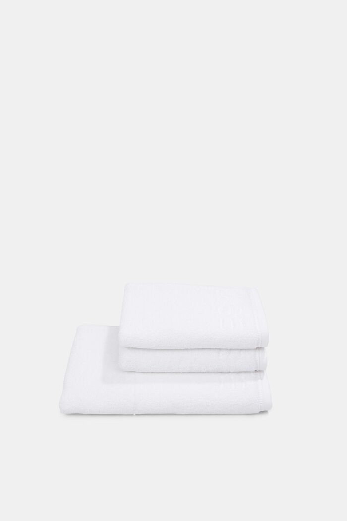 Containing TENCEL™: triple pack of terrycloth towels, WHITE, detail image number 2