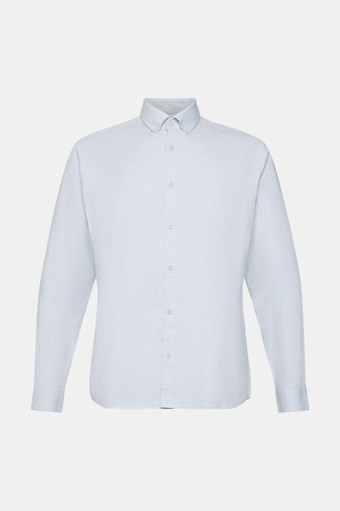 Slim fit button-down shirt, GREY BLUE, detail image number 5