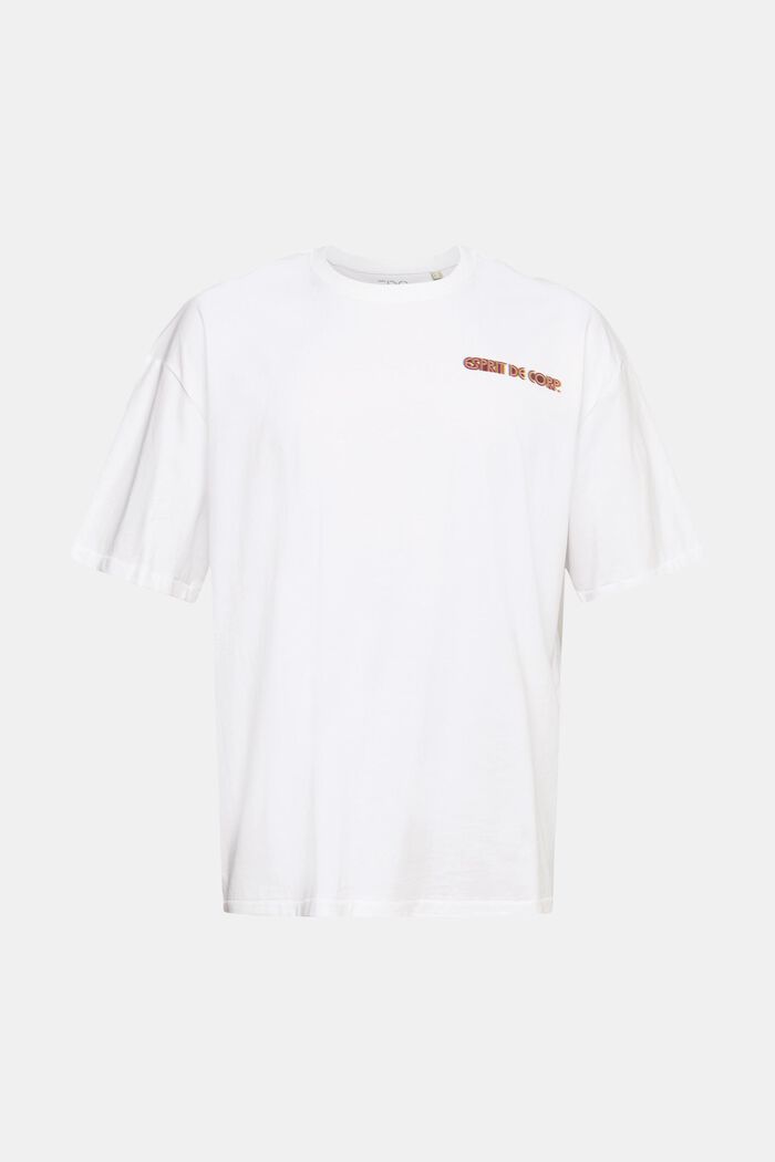 Oversized T-shirt with a logo print, WHITE, detail image number 6
