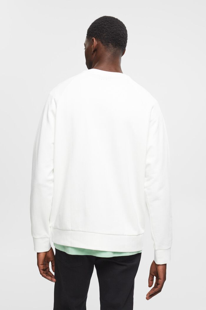 Relaxed fit cotton sweatshirt, OFF WHITE, detail image number 3