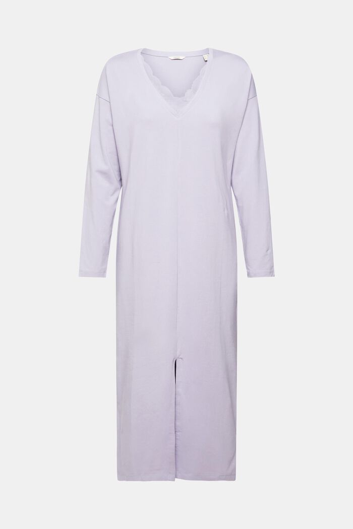 Jersey nightshirt with lace detailing
