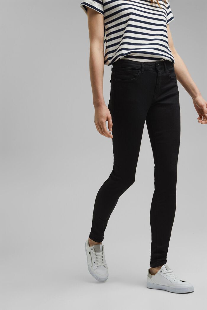 Stretch jeans containing organic cotton, BLACK RINSE, detail image number 0