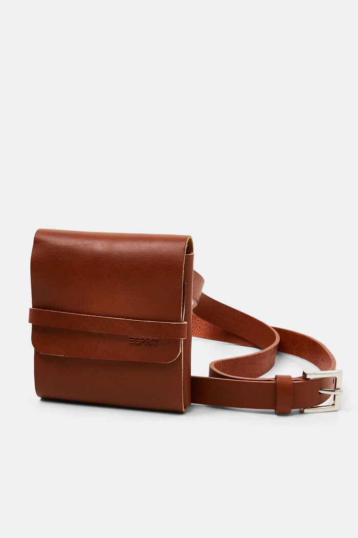 Genuine leather belt bag, RUST BROWN, detail image number 2