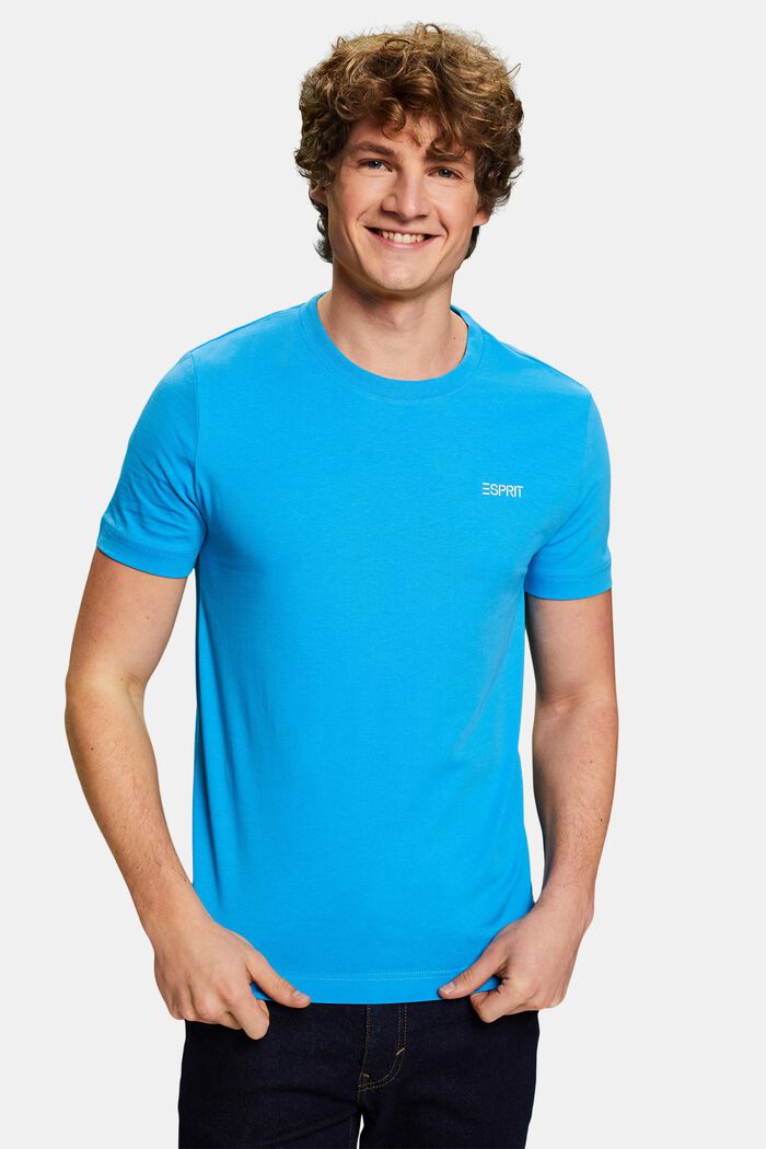 Logo Cotton Jersey T-Shirt, BLUE, detail image number 0