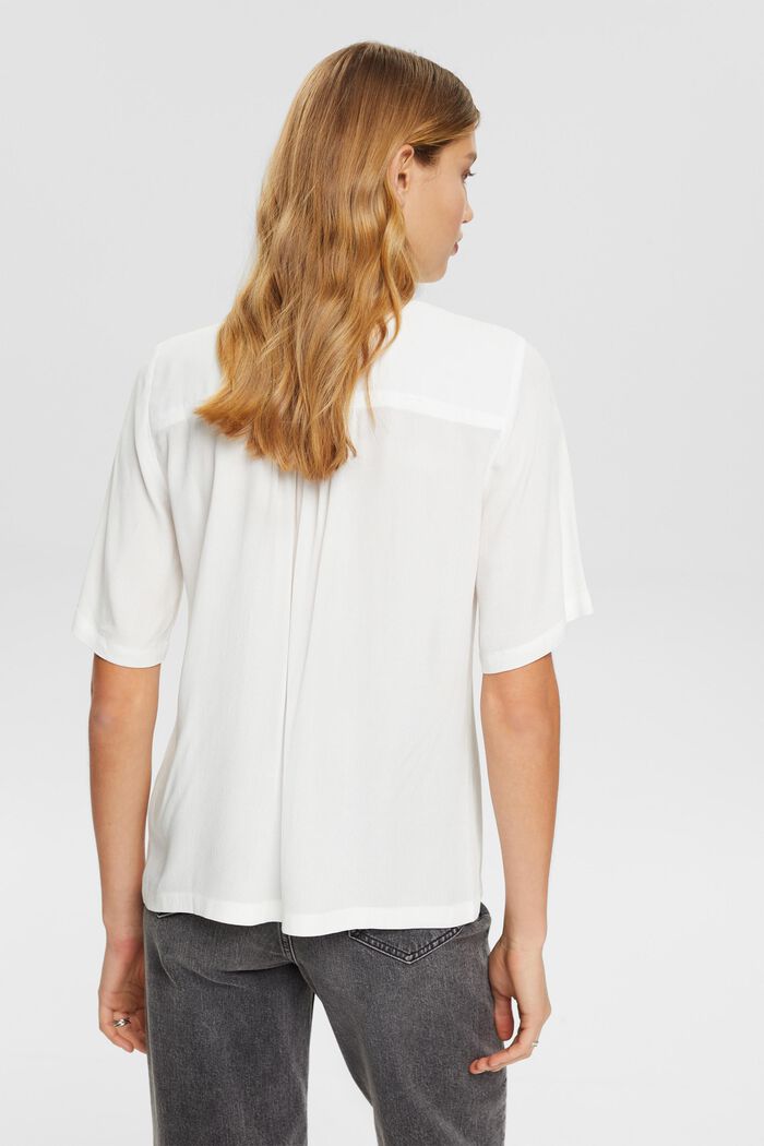 Crêpe blouse, OFF WHITE, detail image number 3