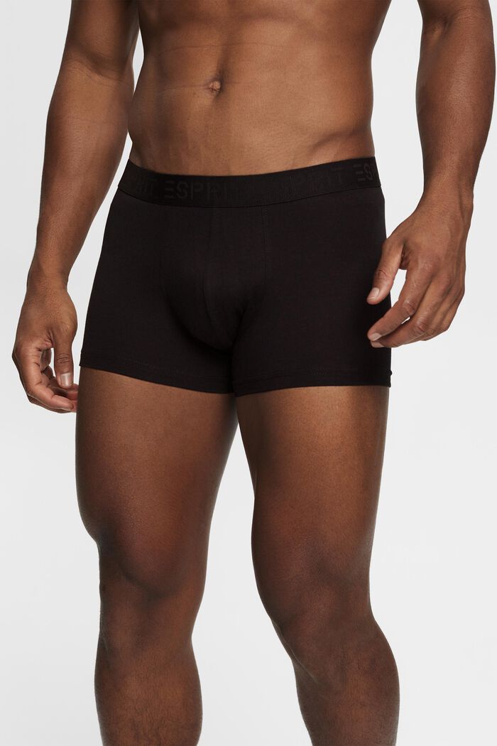 Multi-pack short cotton stretch men's shorts, BLACK, detail image number 0