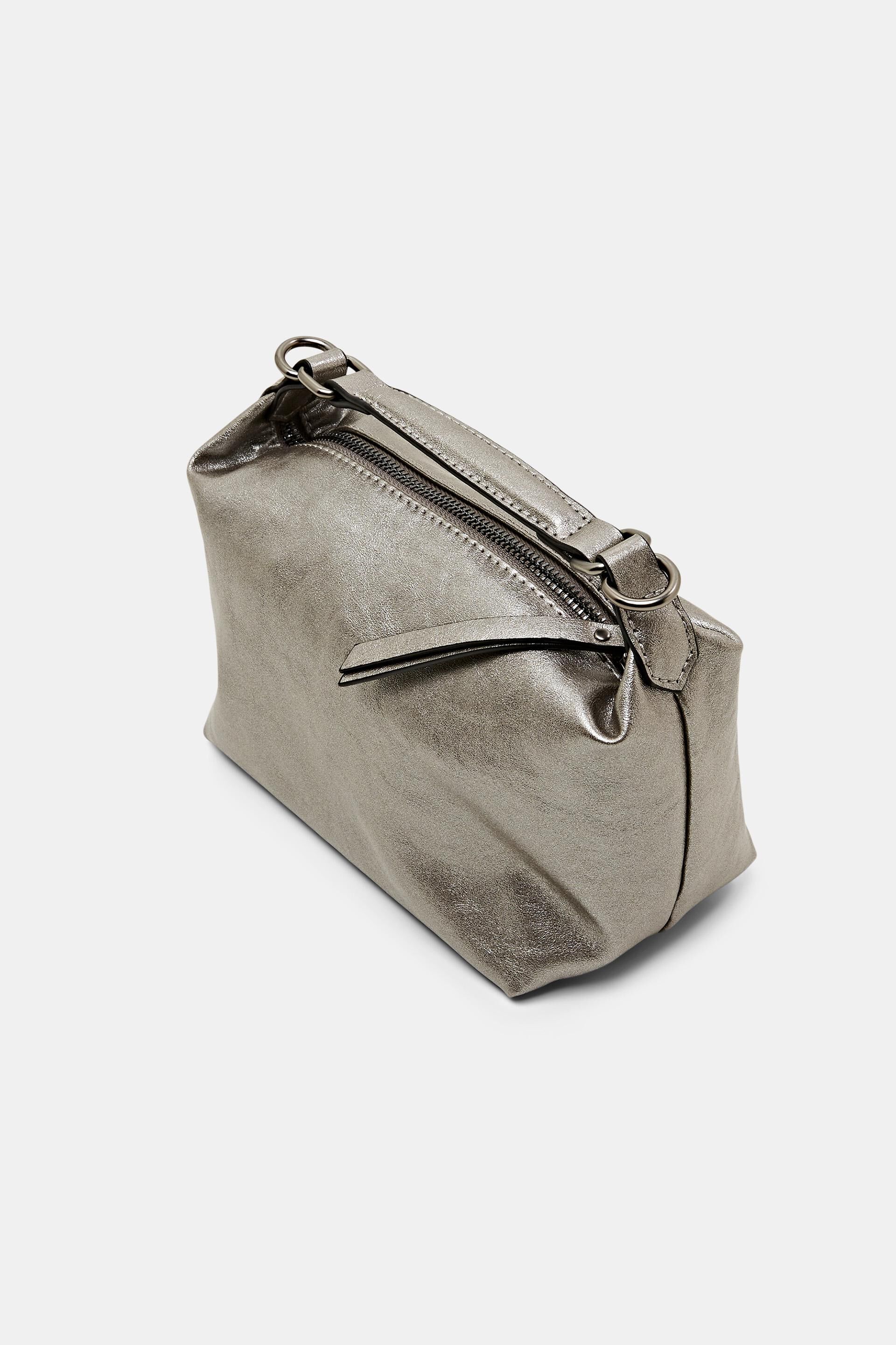 Idol Convertible Beaded Silver Leather Crossbody/Shoulder Handbag