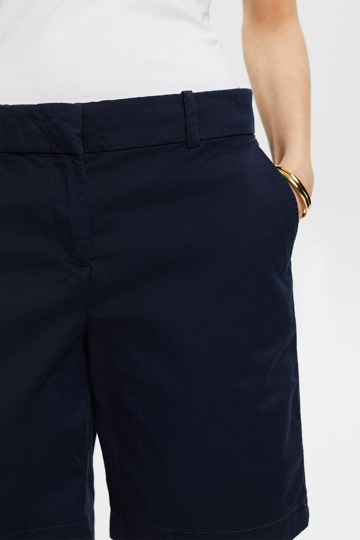 Cuffed Twill Shorts, NAVY, detail image number 4
