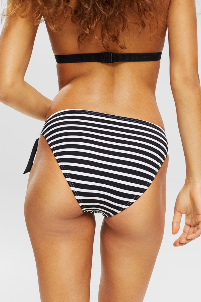 Striped bikini bottoms, BLACK, detail image number 3