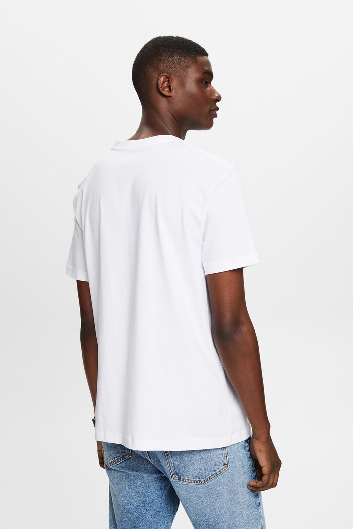 Organic Cotton V-Neck T-Shirt, WHITE, detail image number 2