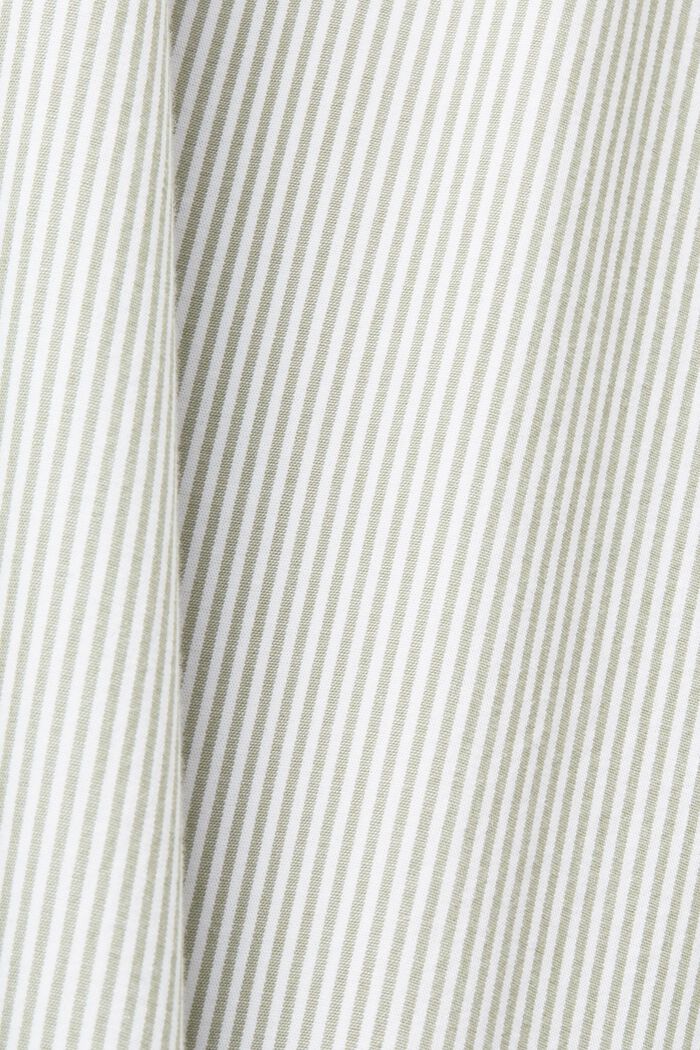 Pinstripe cotton shirt with mandarin collar, LIGHT KHAKI, detail image number 4
