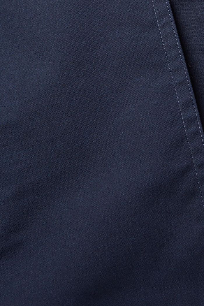 Short double-breasted trench coat, NAVY, detail image number 5
