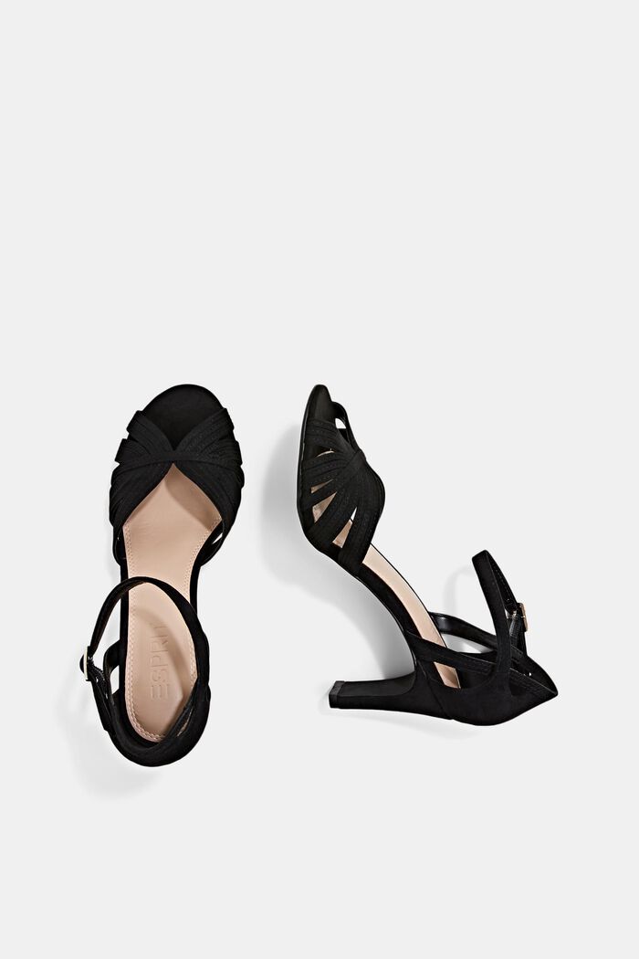 Sandals with a heel, BLACK, detail image number 1