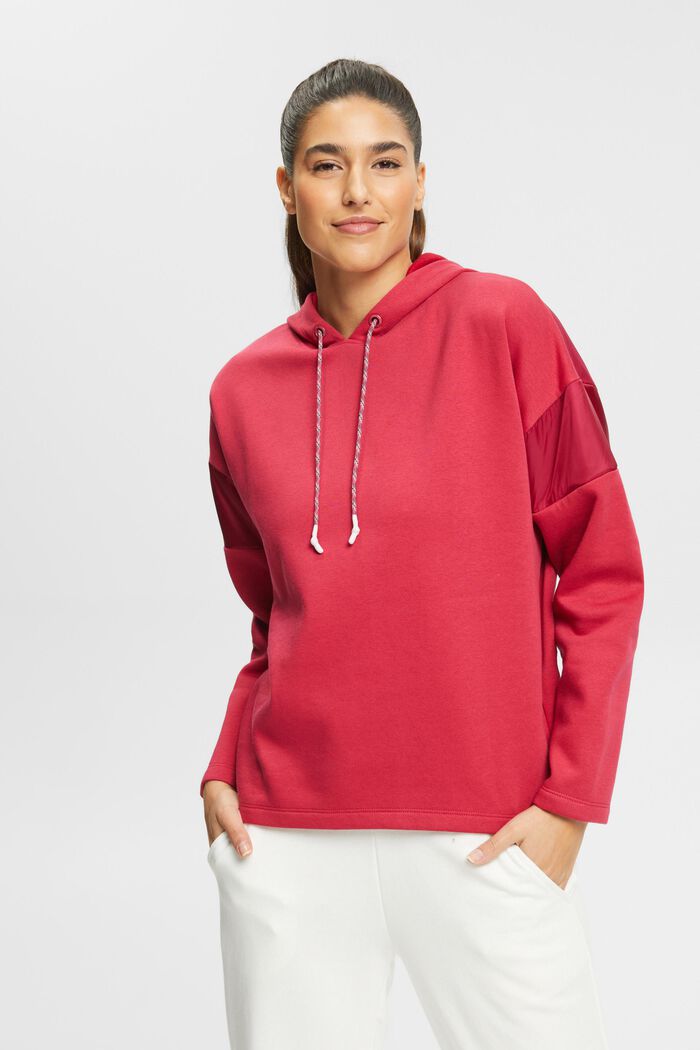 Hooded sweatshirt, CHERRY RED, detail image number 0