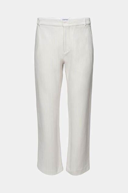 Cotton Pique Pinstripe Suit Pants