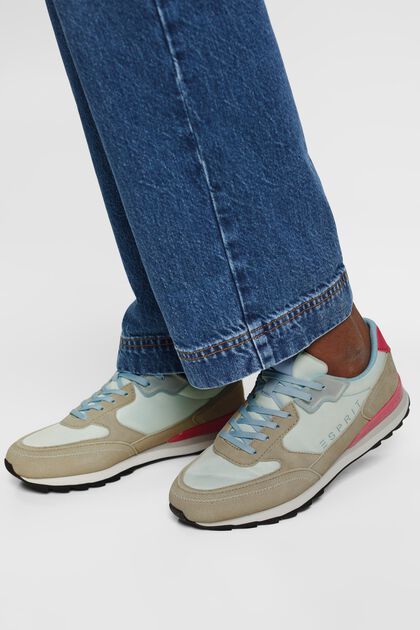 Multi-coloured trainers with real leather