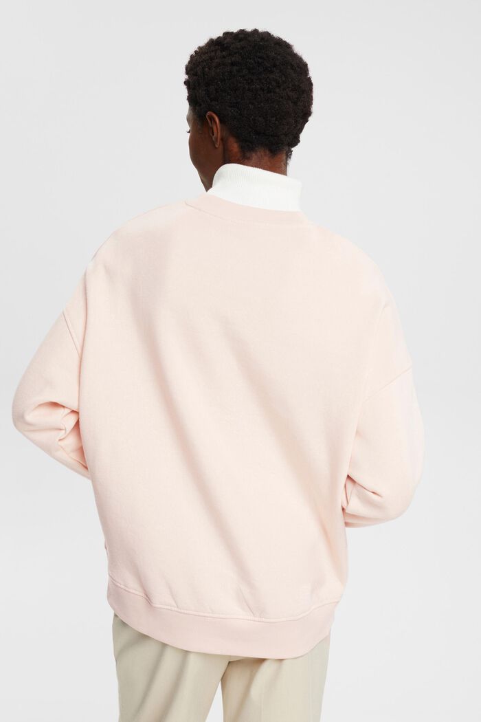 Sweatshirt with embroidered sleeve logo, PASTEL PINK, detail image number 3