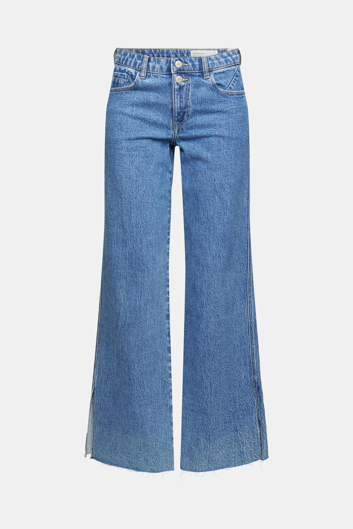 Wide leg jeans in organic cotton