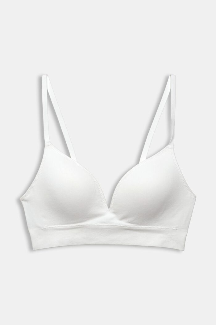 Recycled: padded soft bra, OFF WHITE, detail image number 1