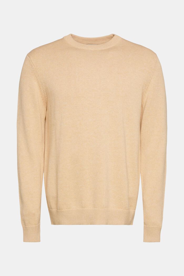 Sustainable cotton knit jumper, BEIGE, detail image number 2