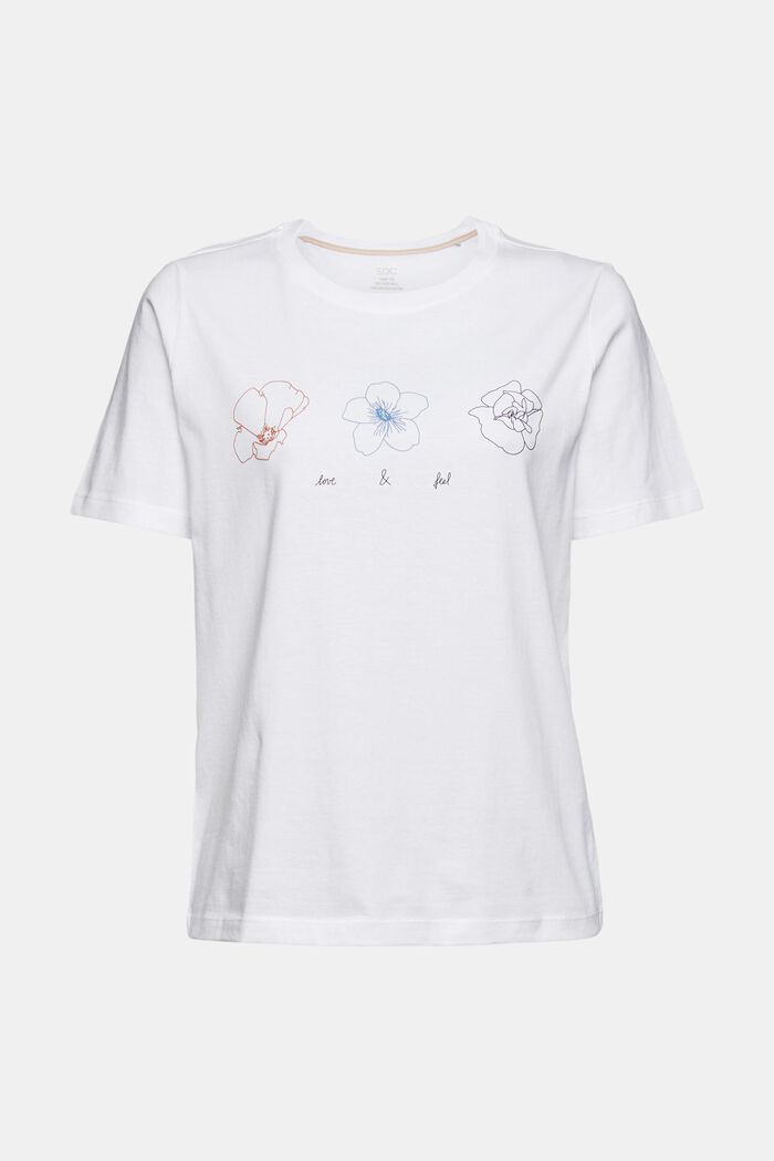 Printed T-shirt, 100% organic cotton, WHITE, detail image number 6