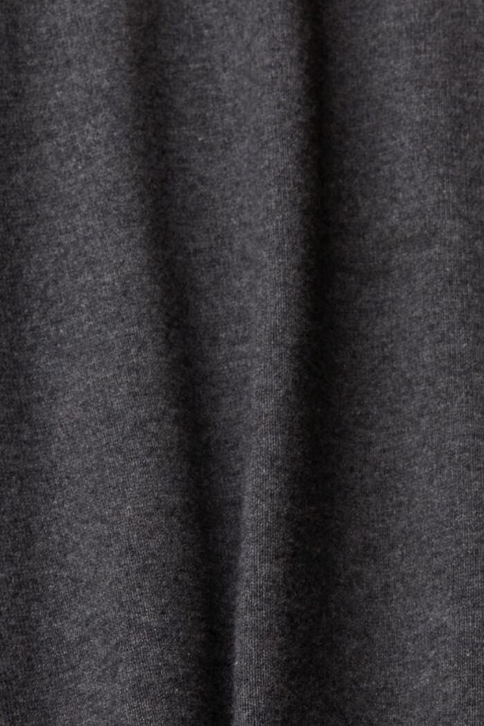 V-neck jumper with cashmere, DARK GREY, detail image number 5