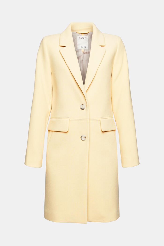 Textured blazer coat made of recycled material