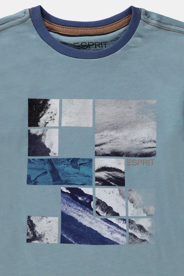 Printed T-shirt made of 100% cotton, LIGHT BLUE, detail image number 2