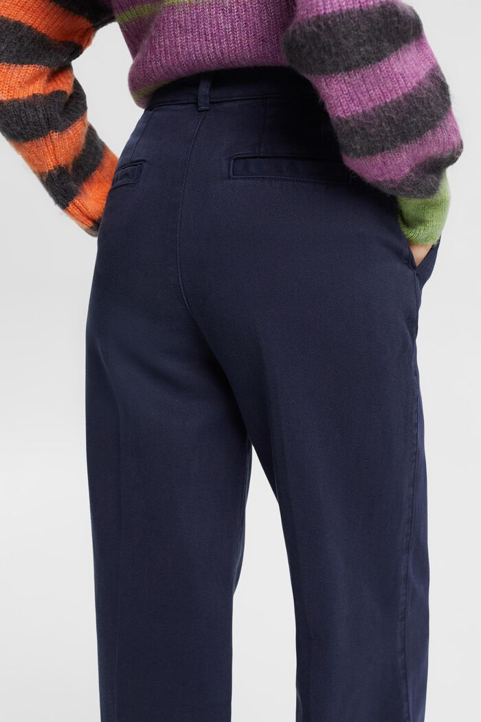 Wide leg trousers containing hemp, NAVY, detail image number 0