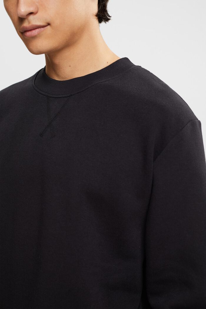 Recycled: plain-coloured sweatshirt, BLACK, detail image number 2