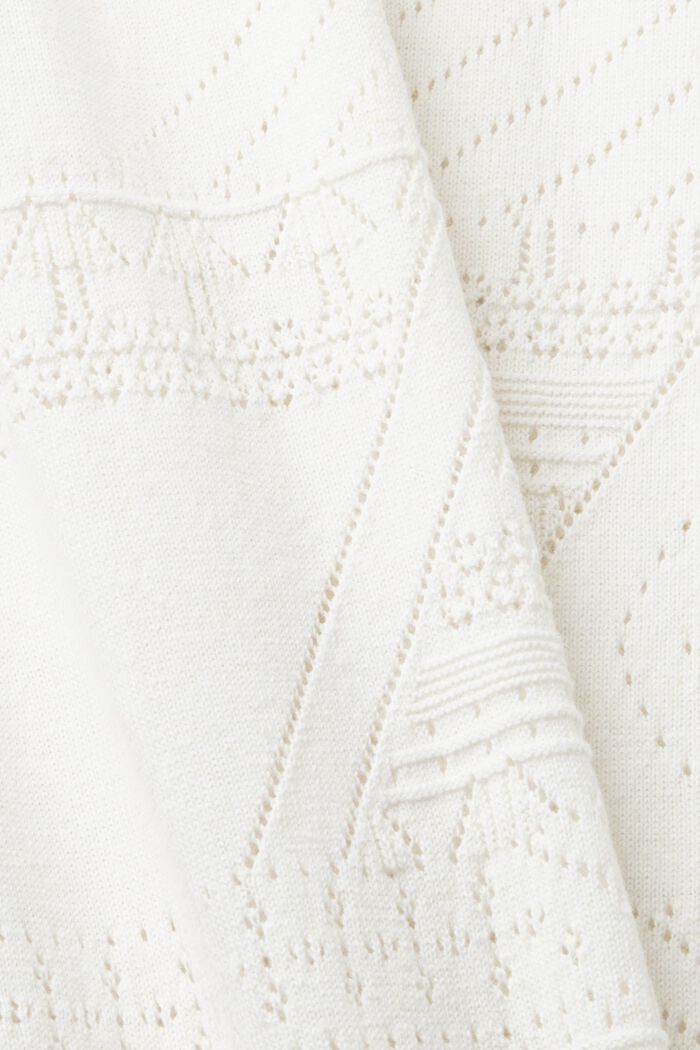 Short-sleeved linen blend sweater, WHITE, detail image number 5