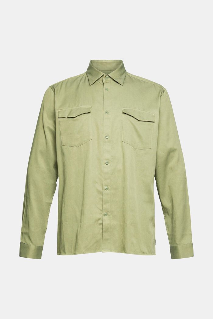 Containing TENCEL™: shirt with flap pockets
