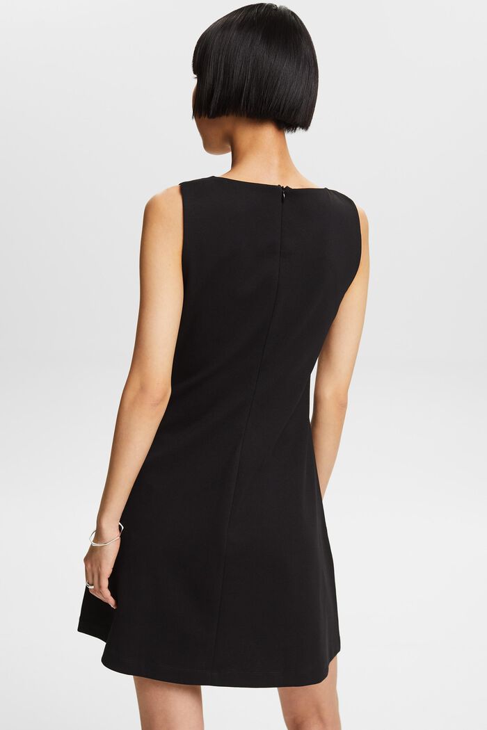 Sleeveless Punto Mini Dress, BLACK, detail image number 2