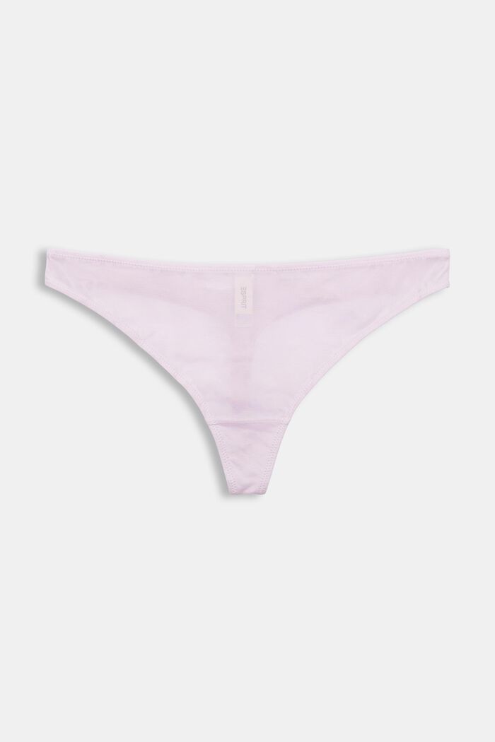 Made of recycled material: Hipster thong in delicate mesh, VIOLET, detail image number 3