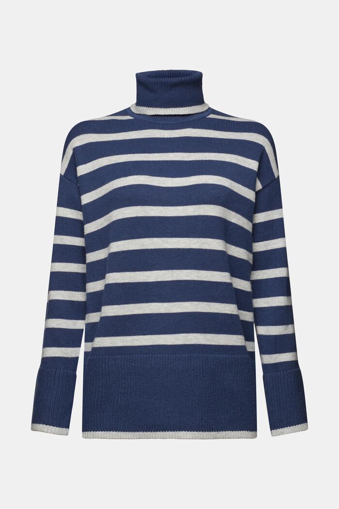 Turtleneck Sweater, GREY BLUE, detail image number 6