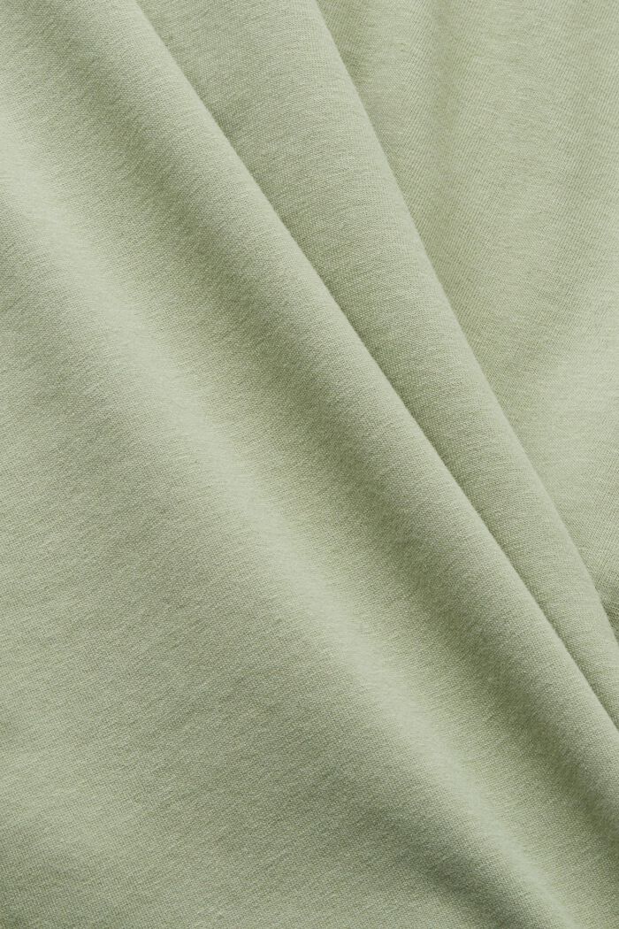Off-the-shoulder cotton top, LIGHT KHAKI, detail image number 4
