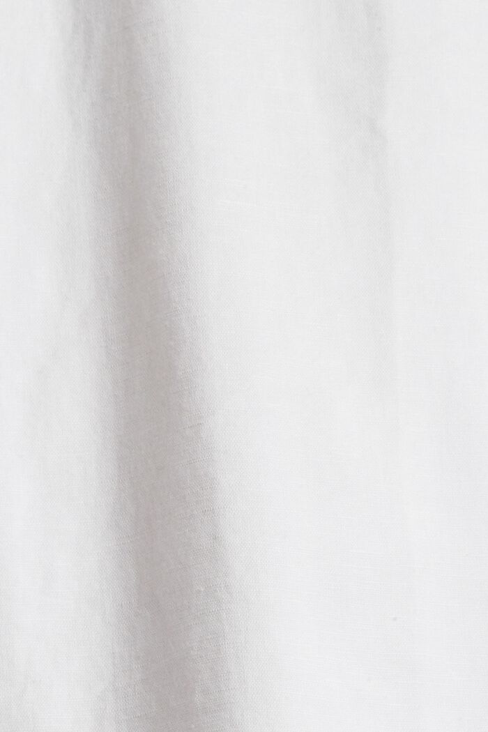 Linen blend oversized blouse, WHITE, detail image number 2