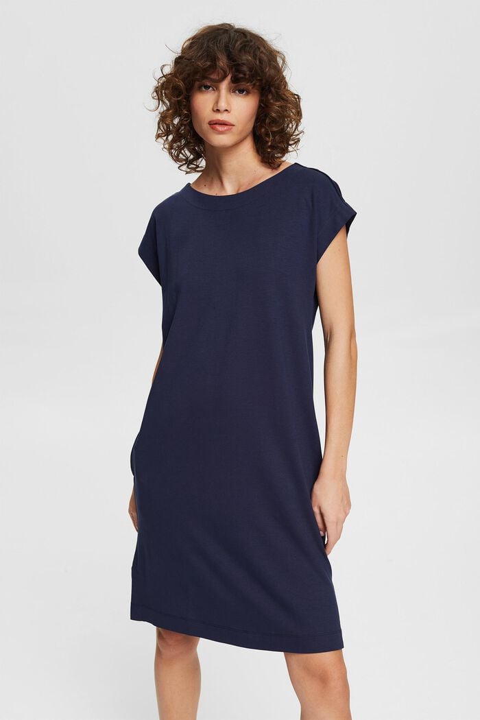 Knee-length jersey dress with TENCEL™, NAVY, detail image number 5