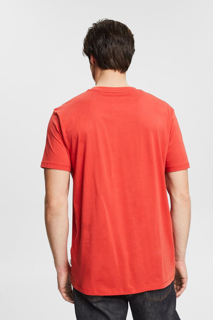 Jersey T-shirt with a print, RED ORANGE, detail image number 3